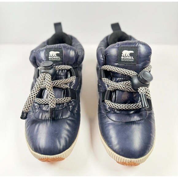 Sorel Out N About Puffy Lace Boots Womens Blue Ankle Insulated Winter Size 11 - Picture 2 of 7